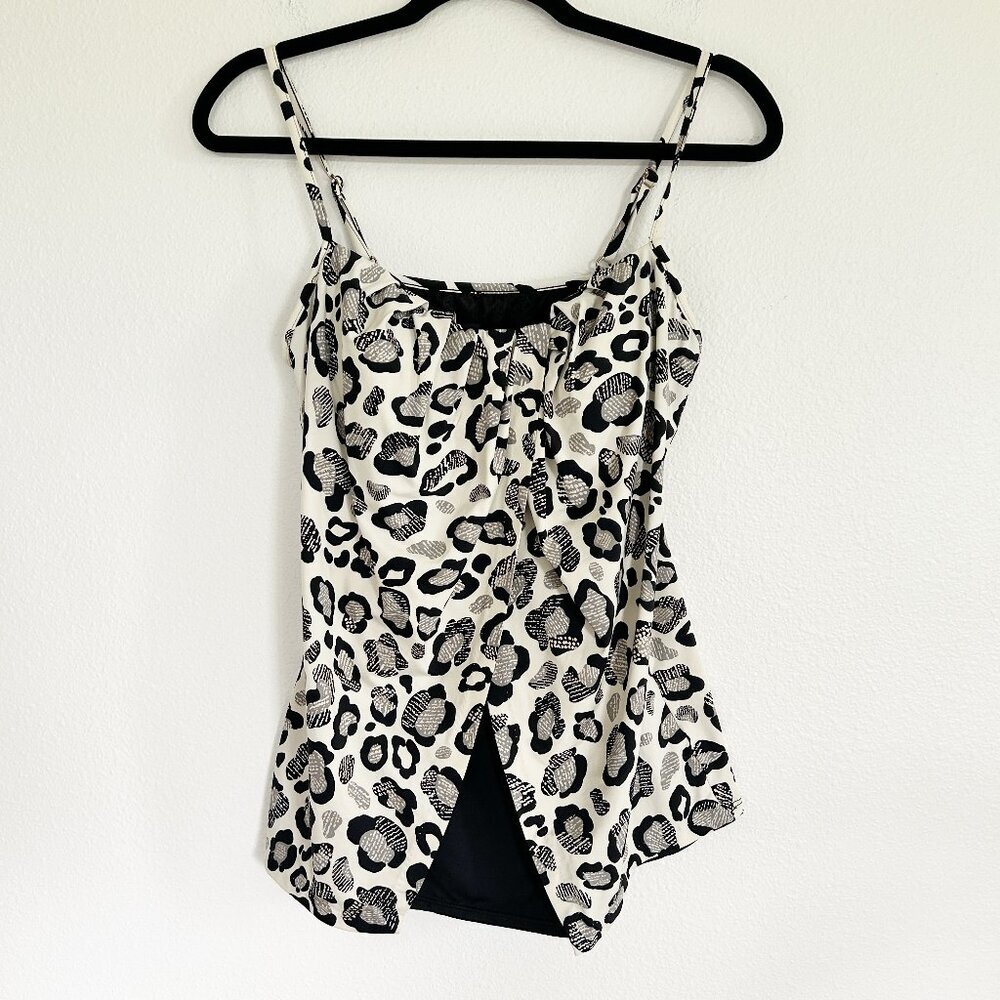 Miraclesuit Tankini Top 12 Animal Print Jubilee Flyaway Slimming Swim